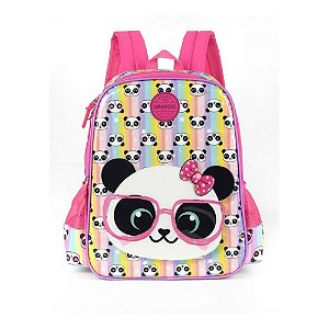 Mochila Escolar Panda Up4You Rosa