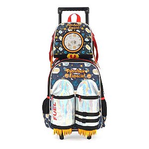 Kit Mochila e Lancheira Astronauta Up4You Preto