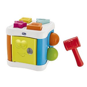 Brinquedo de Atividades Cubo Bate Bate 2em1 Chicco Colorido