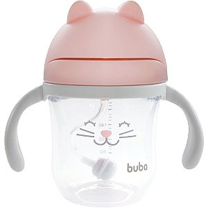 Copo Com Alça Gatinho Buba Rosa