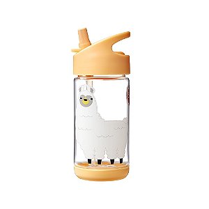 Garrafinha de Tritan Com Canudo Lhama 3 Sprouts Amarelo