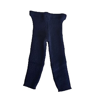Calça de Tricô Canelada Básica Tricô Kids Azul Marinho