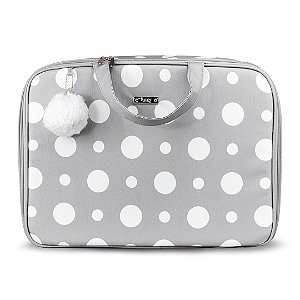 Bolsa de Maternidade Extra Grande Pompom Hug Cinza