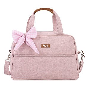 Bolsa de Maternidade Hug Média Mescla Rosa
