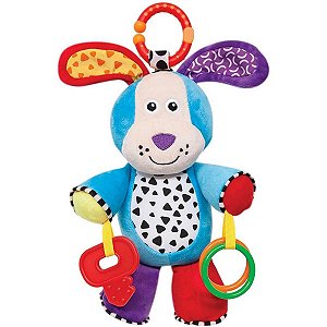 Cachorrinho Buba Treme-Treme de Atividades Azul