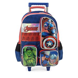 Mochila de Rodinhas Luxcel Avengers Azul