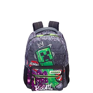 Mochila Costas Sestini Média Minecraft Plus Spray Colorido
