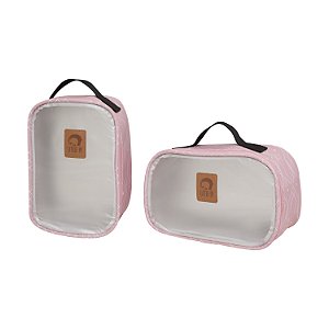 Kit Organizador de Mala Maternidade Little Pi New York Rosa