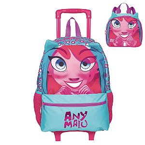 Kit Mochila e Lancheira Sestini Anymalu M Plus Rosa