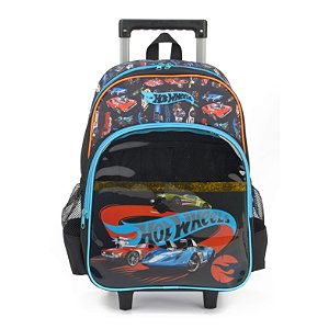 Mochila de Rodinhas Luxcel Hot Wheels Preto