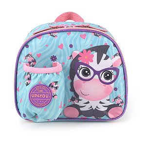 Lancheira Escolar Luxcel Up4You Zebra Azul