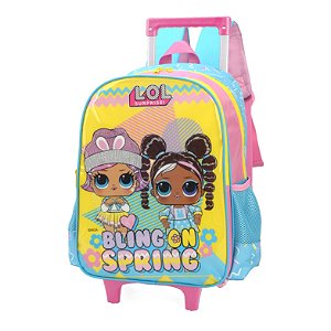 Mochila de Rodinhas Com Alça Luxcel Lol Azul