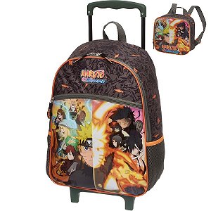 Kit Mochila Rodinha Lancheira Naruto Shippuden Pacific