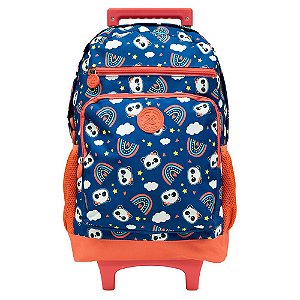 Mochila de Rodinhas Xeryus 16 College Panda Azul