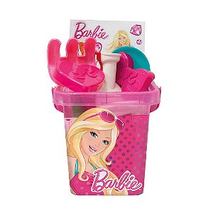 Baldinho de Praia Fun Barbie Fashion de Praia Rosa