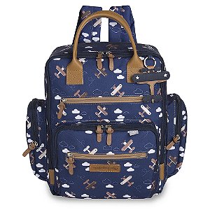Mochila de Maternidade MasterBag Urban Avião Azul Marinho