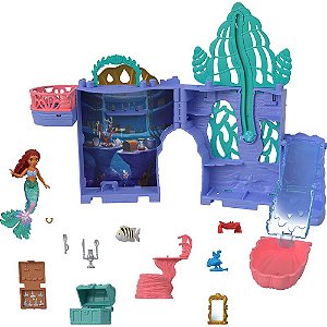 Boneca Ariel Mattel Gruta Secreta de Ariel Lilás