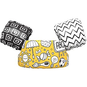 Boia Sea Float Rabiscos 10-25Kg Preto e Amarelo