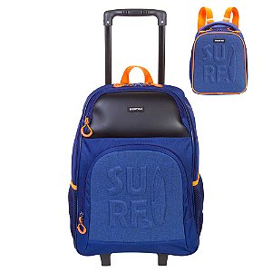 Kit Mochila de Rodinha e Lancheira Sestini X Surf Azul
