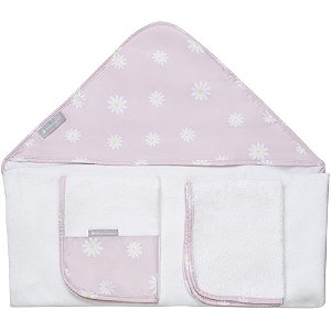 Conjunto de Toalhas 3un MasterBag Margaridas Rosa