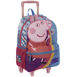 Mochila de Rodinhas Peppa M Plus Core Rosa