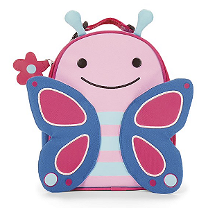 Lancheira Térmica Skip Hop Zoo Com Zíper Borboleta Rosa