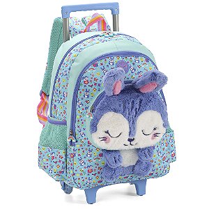 Mochila Rodinhas Com Alça Luxcel Up4You Coelho Verde