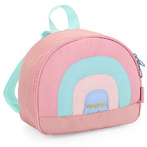 Lancheira Escolar Luxcel Up4You ArcoIris Estrelas Rosa