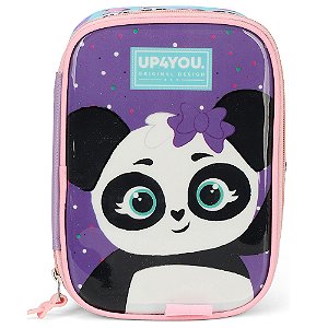 Estojo Box 100 Pens Luxcel Up4You Panda Roxo