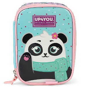Estojo Box 100 Pens Luxcel Up4You Panda Verde