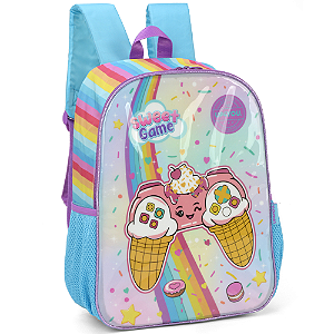 Mochila de Costas Luxcel Up4You Unicórnio Game Colorido