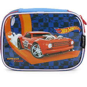 Estojo Box 100 Pens Luxcel Hot Wheels Azul