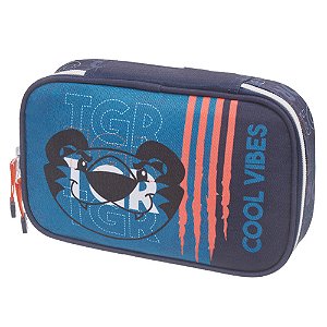 Estojo Box Pacific Tigor T Tigre Cool Vibes Azul