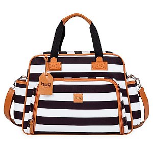 Bolsa de Maternidade Hug Grande Londres Listrado Preto
