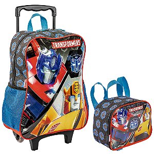 Kit Mochila e Lancheira Sestini Transformer M Cybertron