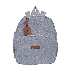 Mochila de Maternidade Pirulitando Baby Cuidado Cinza