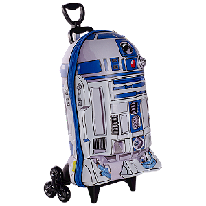 Mochila de Rodinhas 3D Maxtoy Star Wars R2D2 Azul