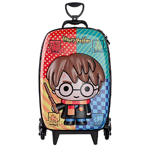 Mochila de Rodinhas 3D Maxtoy Harry Potter Casas Colorido