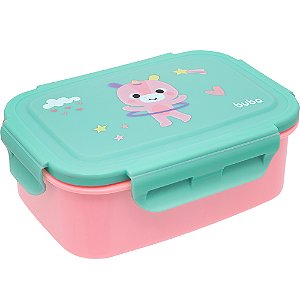 Kit de Alimentação Buba Bentô Box Zoo Unicórnio Rosa