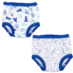 Cueca de Desfralde Buba 2 Unidades Dino Tamanho M Azul