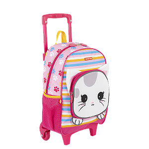 Mochila de Rodinhas Sestini Média Kids X Cat 4 Colorida