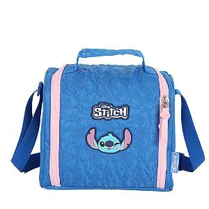Lancheira Escolar Luxcel Stitch Azul Patch