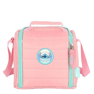 Lancheira Escolar Luxcel Stitch Salmão Patch