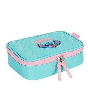 Estojo Box 100 Pens Luxcel Stitch Turquesa