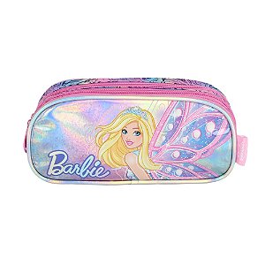 Estojo Escolar Luxcel Barbie Borboleta Rosa