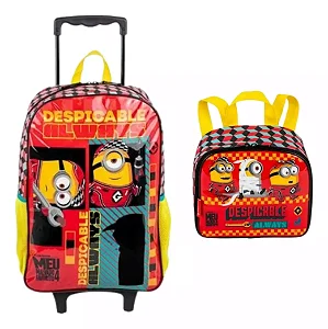 Kit Mochila Lanheira Sestini Meu Malvado Favorio 4 M Amarelo