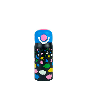 Garrafa Térmica de Inox Fábula Zum Zum Noite Feliz Colorida