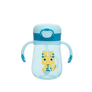 Copo Com Alça Canudo Kouii Filhotiis Dino Ino Azul
