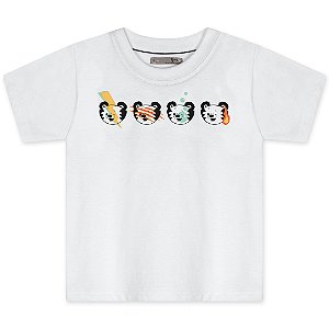 Camiseta Manga Curta Tigor T Tigre Baby Elementos Branca