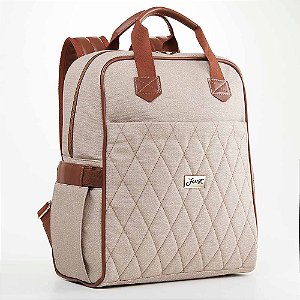 Mochila de Maternidade Just Baby Multifuncional Chicago Bege